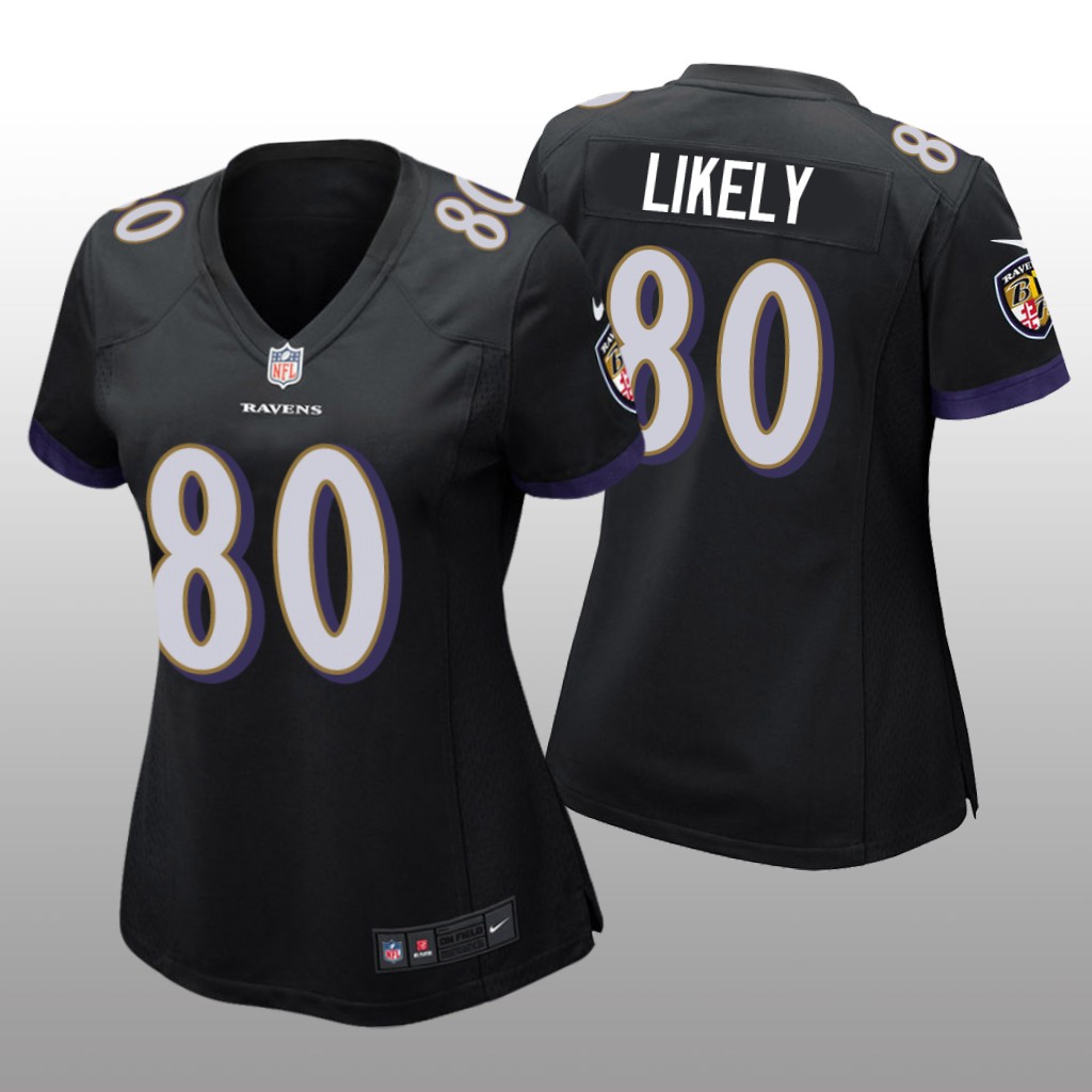 Baltimore Ravens Isaiah Likely Black Jersey Game - Women's
