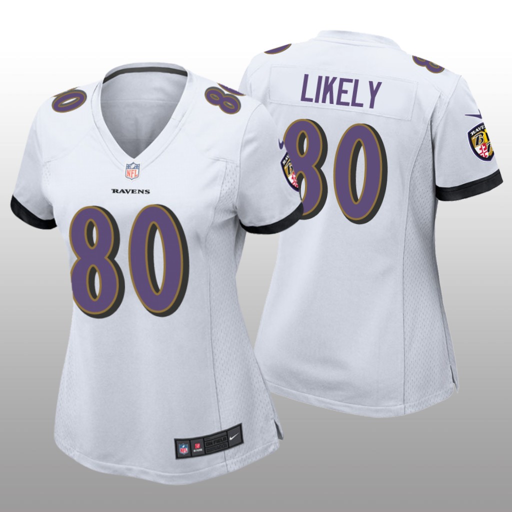 Baltimore Ravens Isaiah Likely White Jersey Game - Women's