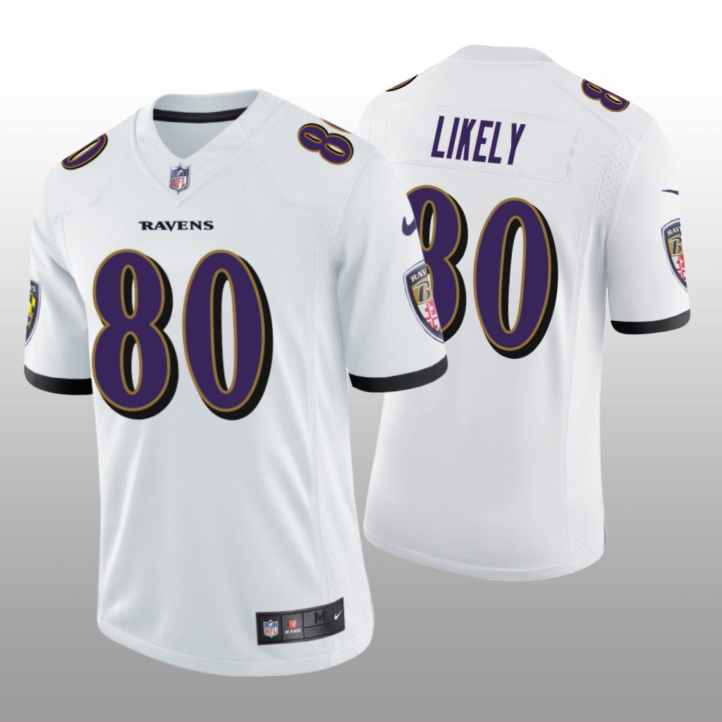 Baltimore Ravens Isaiah Likely White Jersey Vapor Limited - Men's