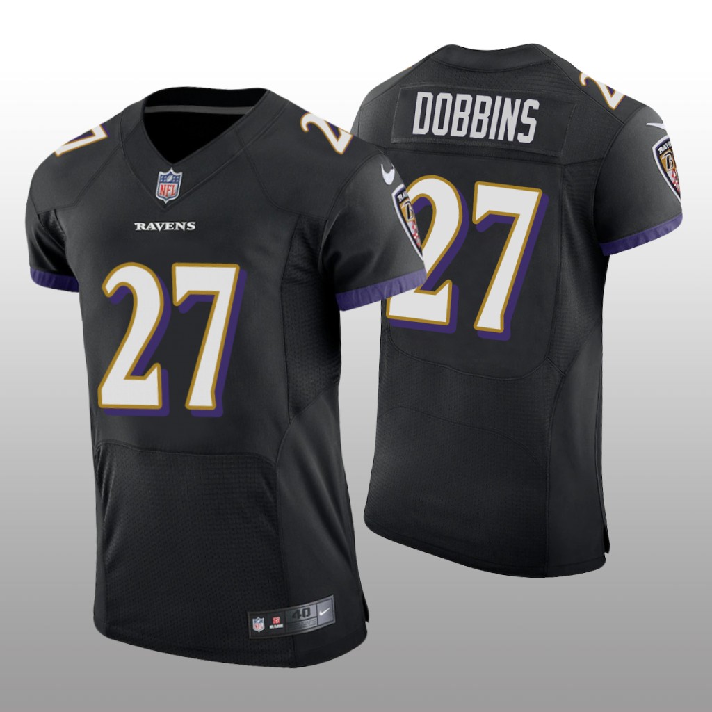 Baltimore Ravens J.K. Dobbins Black Jersey Vapor Elite Men's