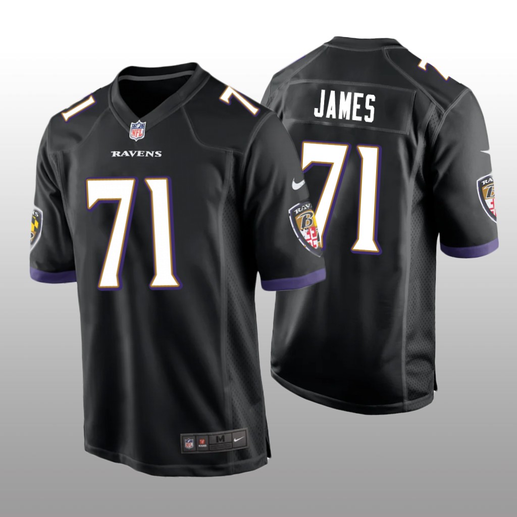 Baltimore Ravens Ja'Wuan James Black Jersey Game - Men's