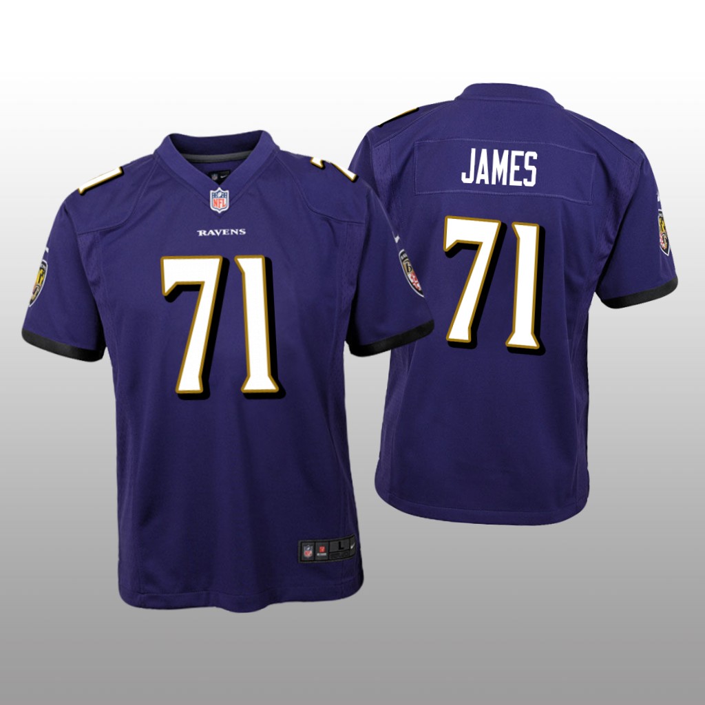 Baltimore Ravens Ja'Wuan James Purple Jersey Game - Youth