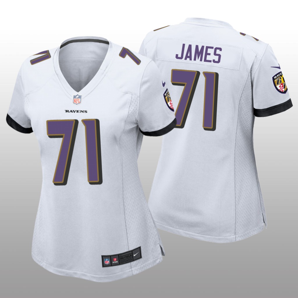 Baltimore Ravens Ja'Wuan James White Jersey Game - Women's