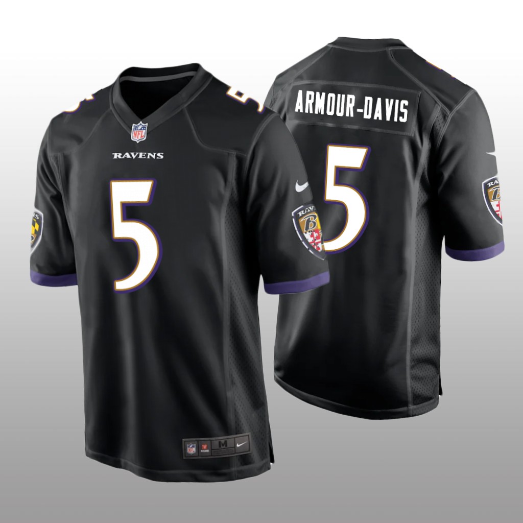Baltimore Ravens Jalyn Armour-Davis Black Jersey Game - Men's