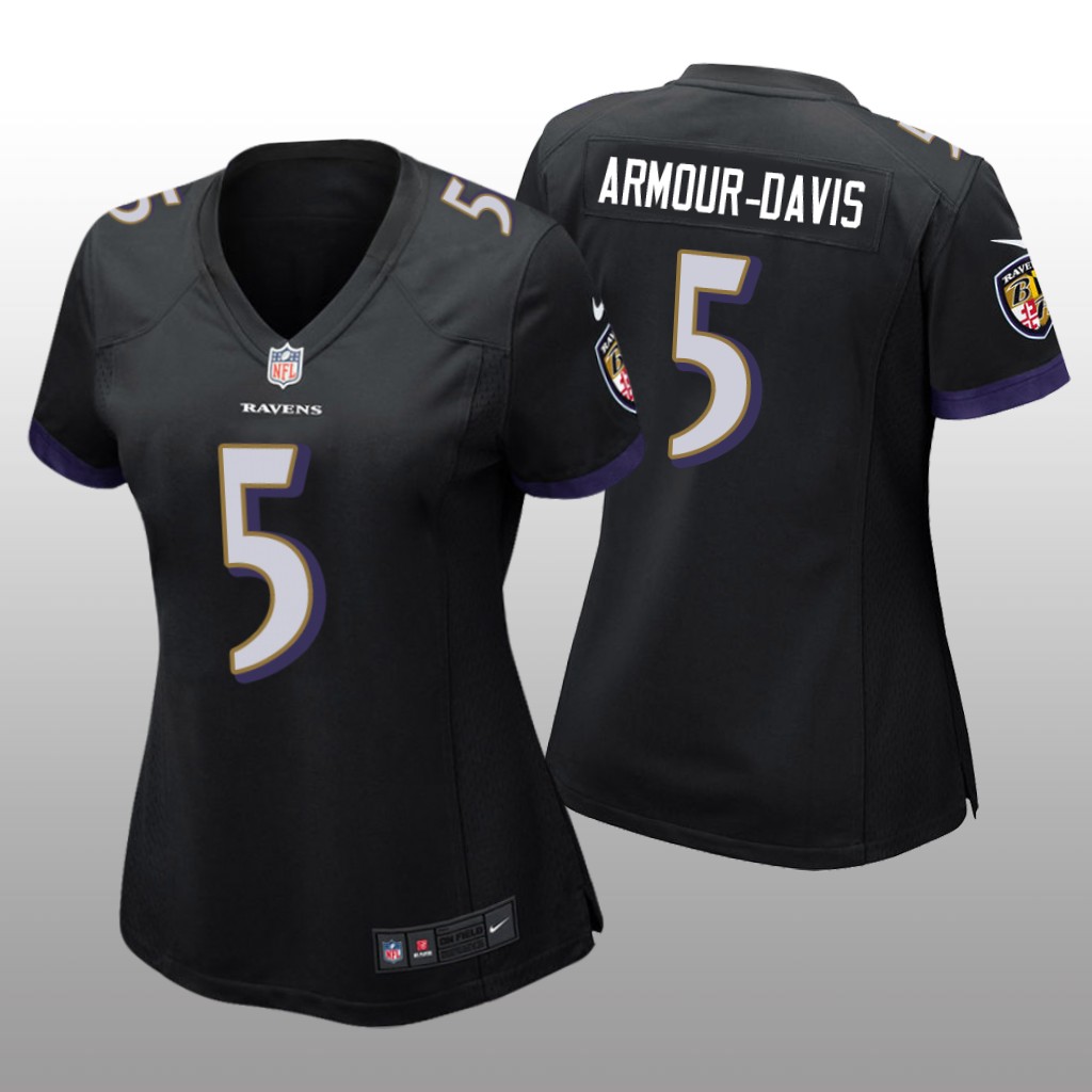 Baltimore Ravens Jalyn Armour-Davis Black Jersey Game - Women's