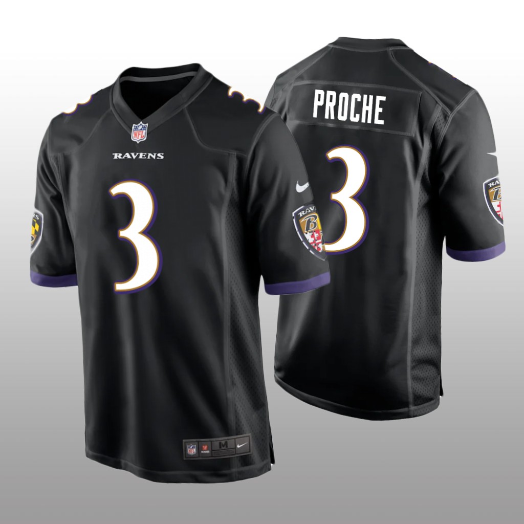 Baltimore Ravens James Proche Black Jersey Game - Men's