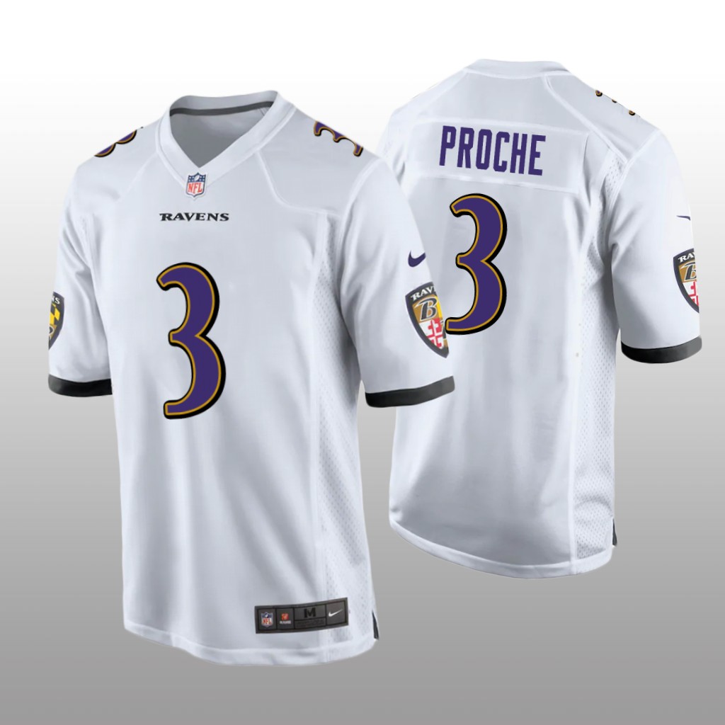 Baltimore Ravens James Proche White Jersey Game - Men's