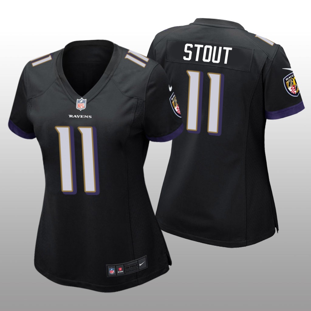 Baltimore Ravens Jordan Stout Black Jersey Game - Women's