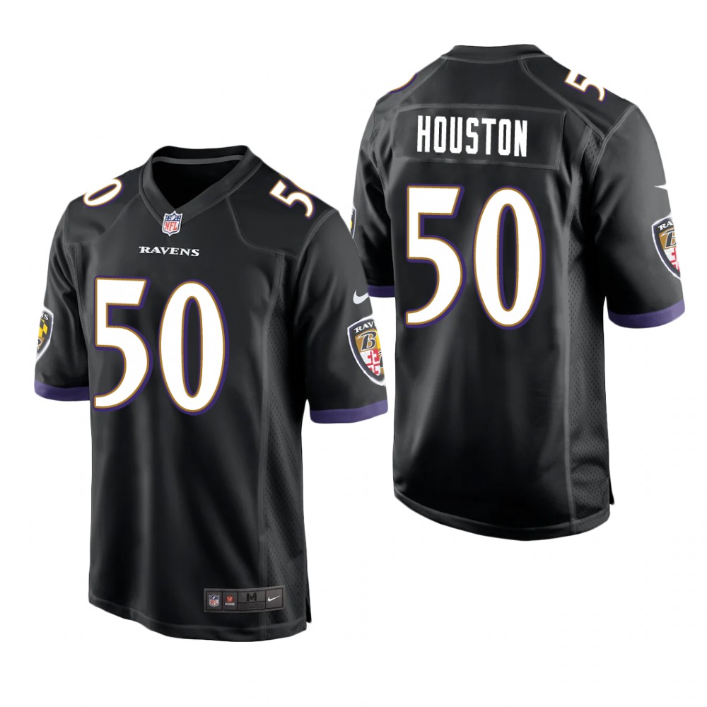 Baltimore Ravens Justin Houston Black Jersey Game - Men's