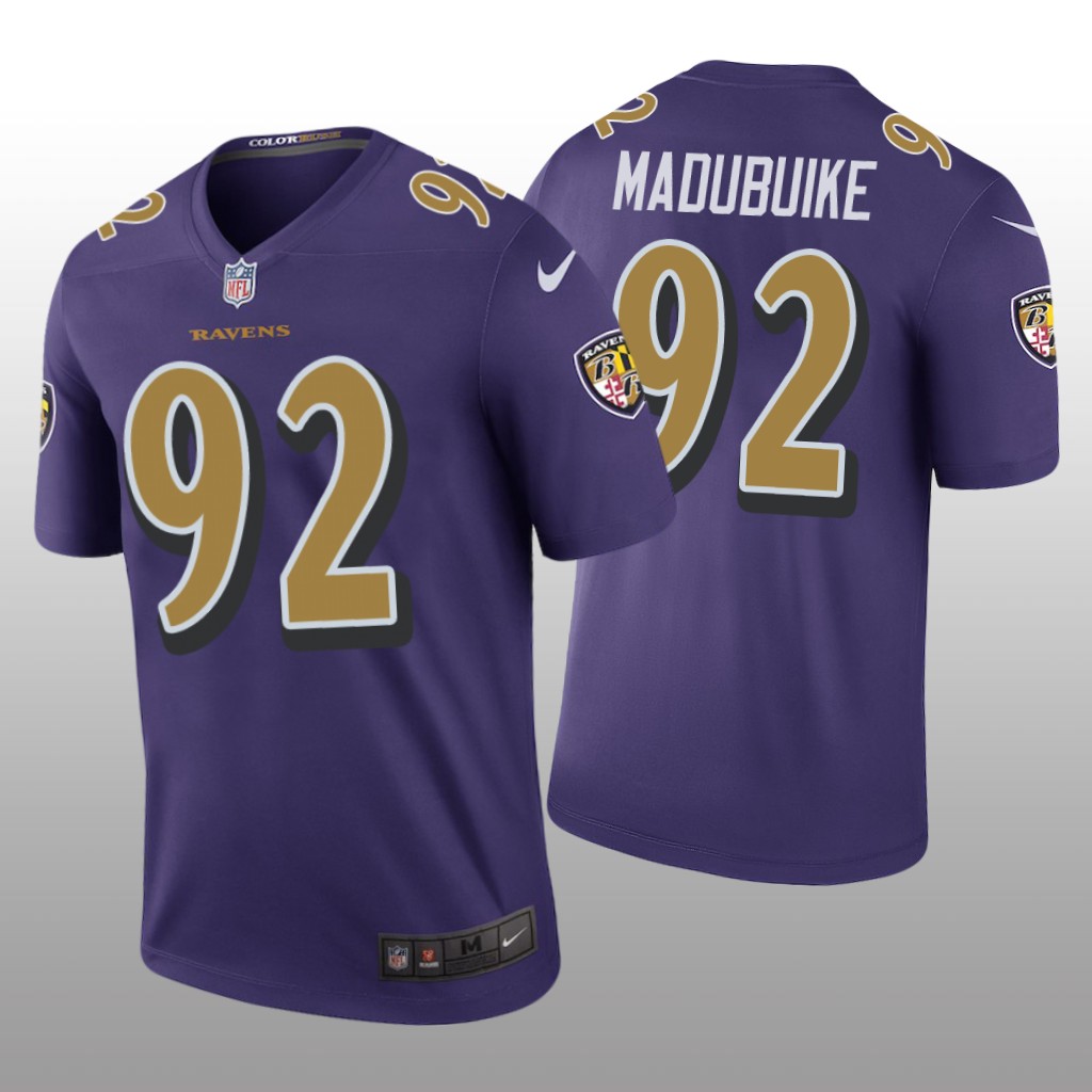 Baltimore Ravens Justin Madubuike Purple Jersey Color Rush Legend - Men's
