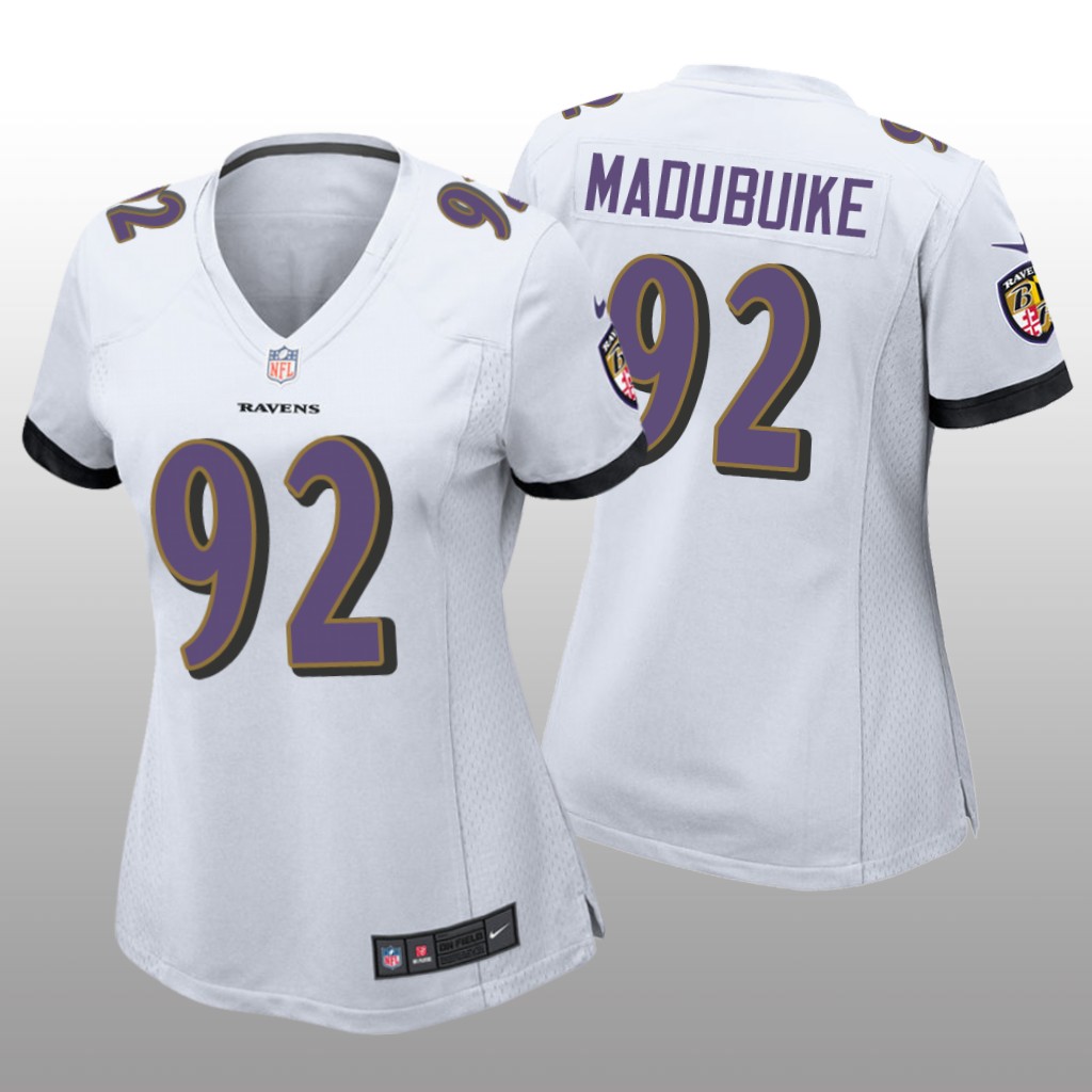 Baltimore Ravens Justin Madubuike White Jersey Game - Women's