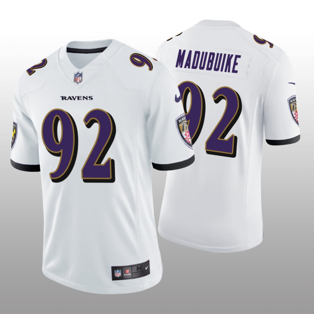 Baltimore Ravens Justin Madubuike White Jersey Vapor Limited - Men's