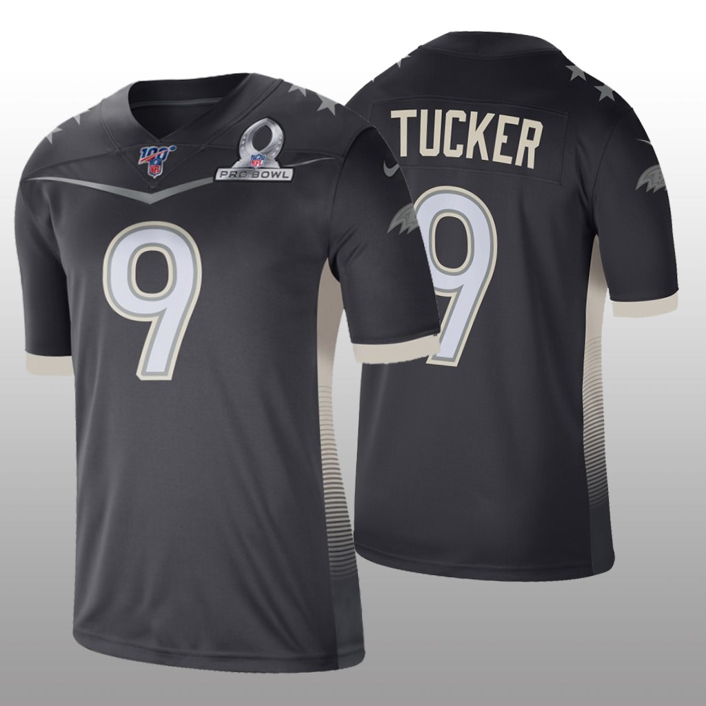 Baltimore Ravens Justin Tucker Anthracite Jersey 2020 AFC Pro Bowl Game - Men's