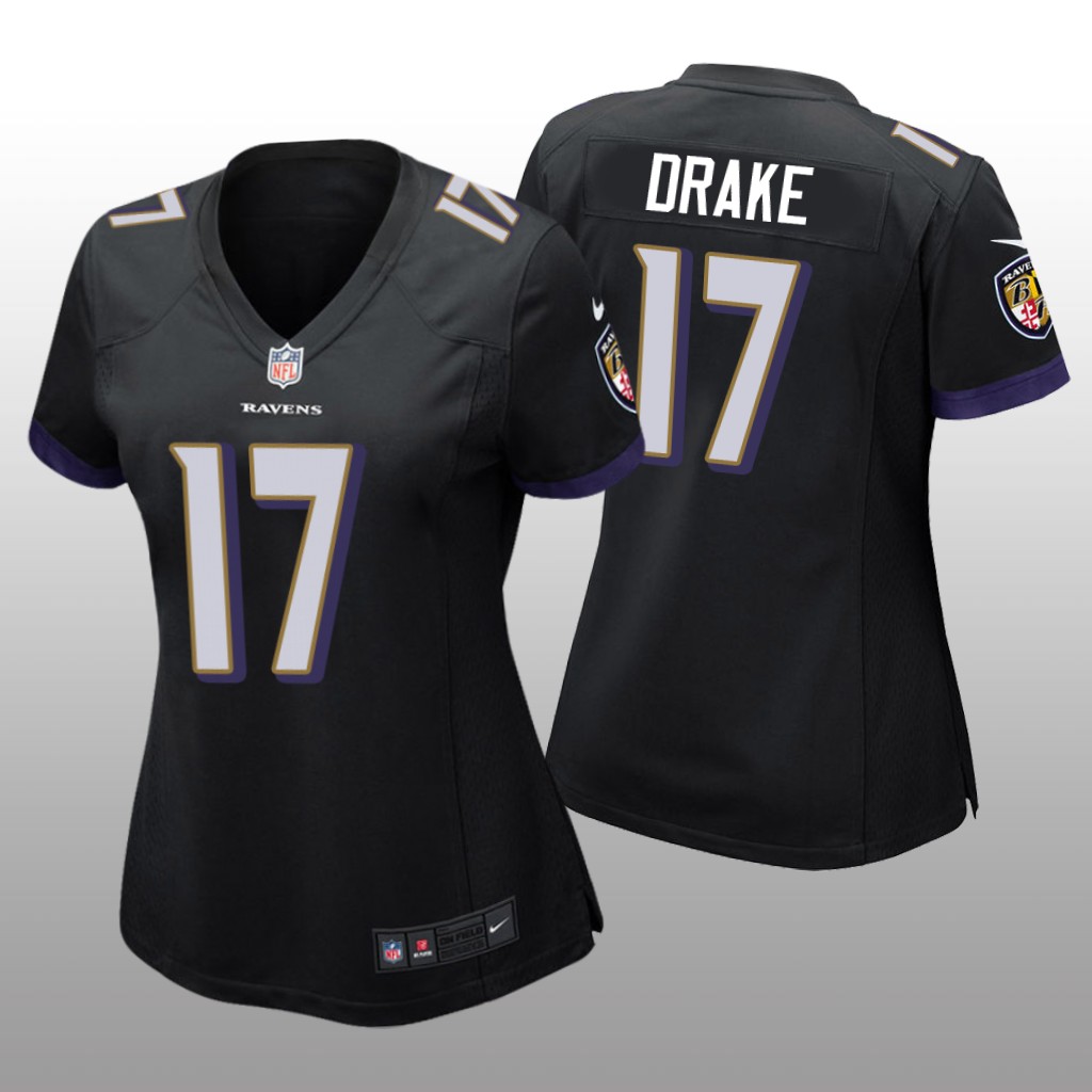 Baltimore Ravens Kenyan Drake Black Jersey Game - Women's