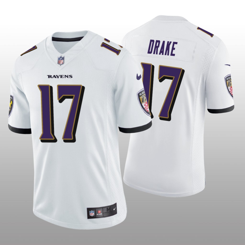 Baltimore Ravens Kenyan Drake White Jersey Vapor Limited - Men's