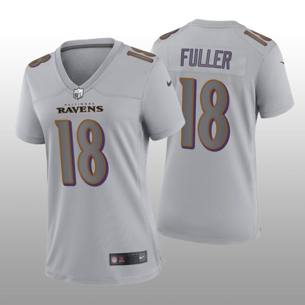 Baltimore Ravens Kyle Fuller Gray Jersey Atmosphere Fashion Game - Women's