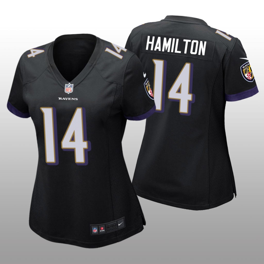 Baltimore Ravens Kyle Hamilton Black Jersey Game - Women's