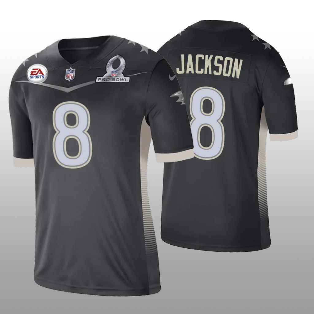 Baltimore Ravens Lamar Jackson Anthracite Jersey 2021 AFC Pro Bowl Game - Men's