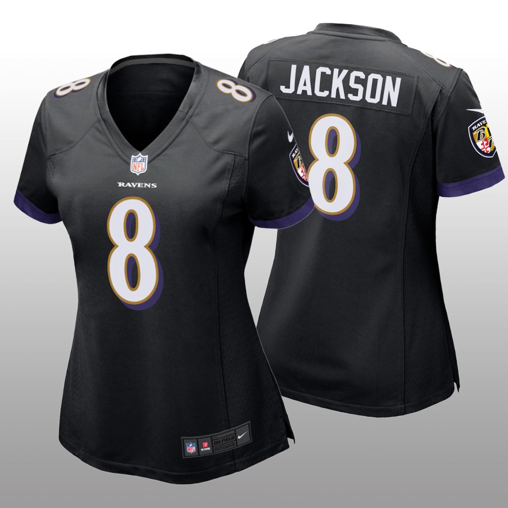Baltimore Ravens Lamar Jackson Black Jersey Game - Women's