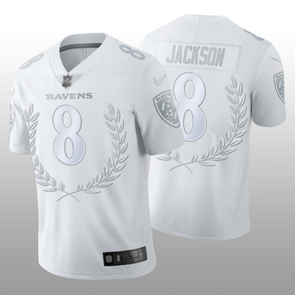 Baltimore Ravens Lamar Jackson Platinum Limited Edition Jersey NFL MVP Men's