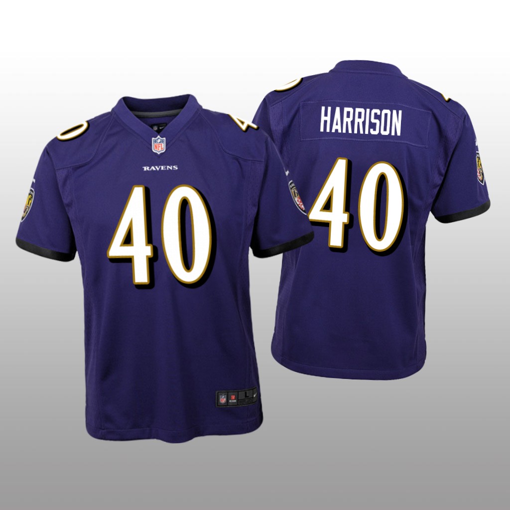 Baltimore Ravens Malik Harrison Purple Jersey Game - Youth
