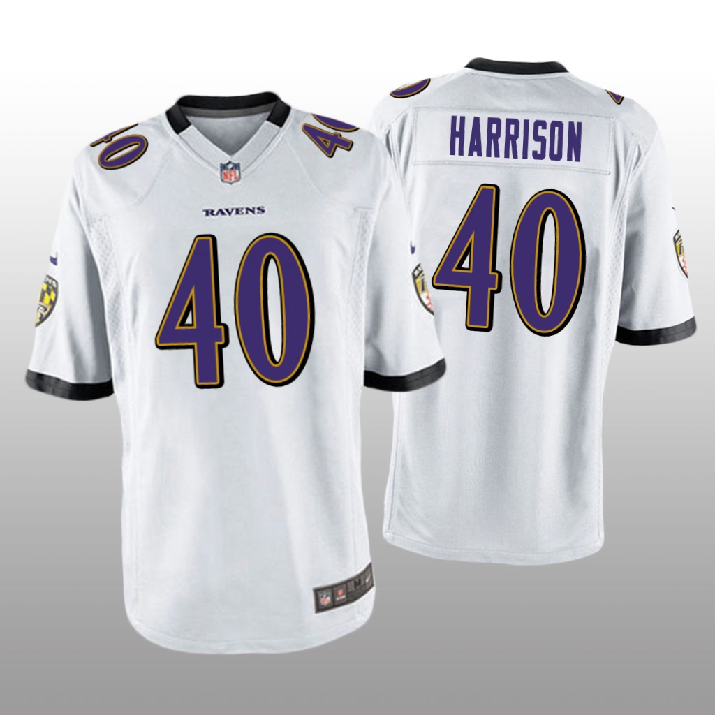Baltimore Ravens Malik Harrison White Jersey Game - Men's