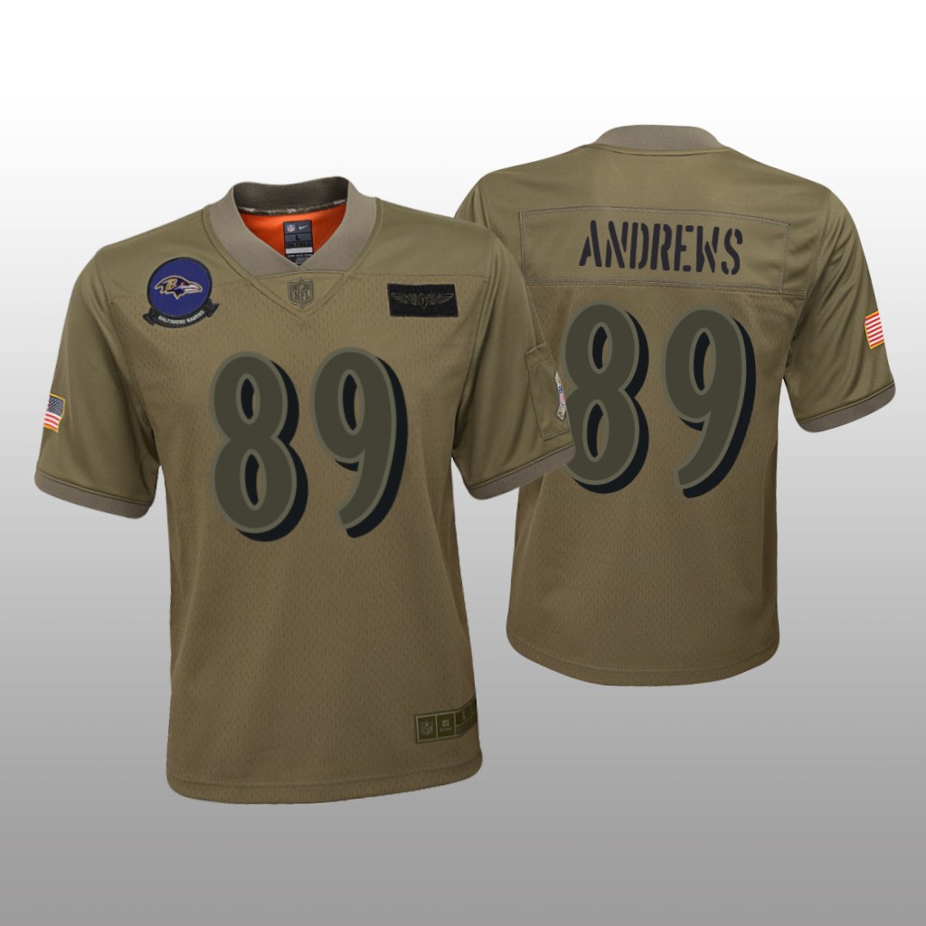 Baltimore Ravens Mark Andrews Camo Game Jersey 2019 Salute to Service - Youth