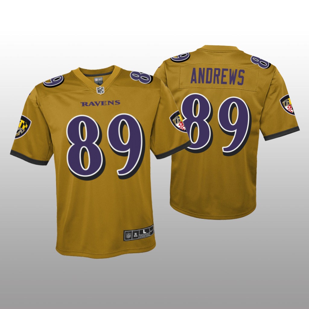 Baltimore Ravens Mark Andrews Gold Jersey Inverted Game - Youth