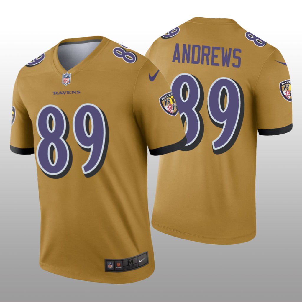 Baltimore Ravens Mark Andrews Gold Jersey Inverted Legend - Men's