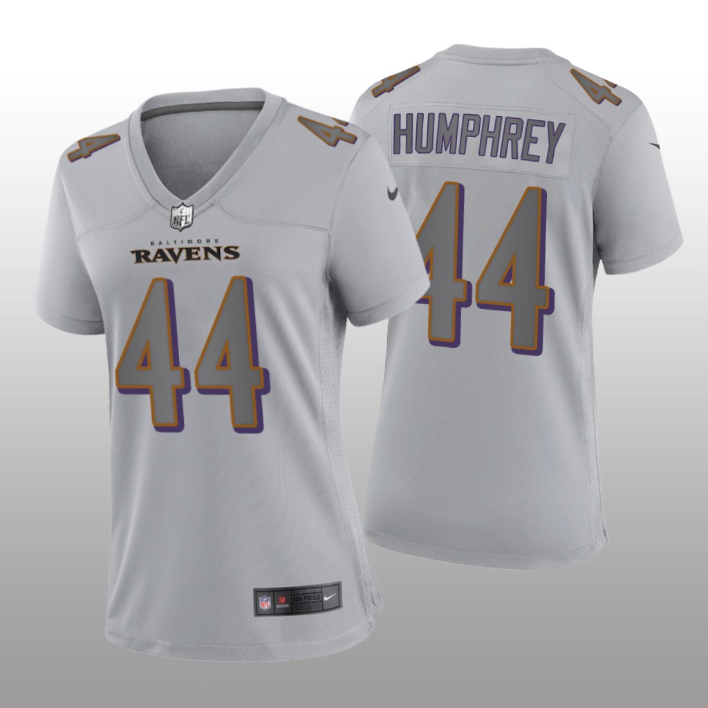 Baltimore Ravens Marlon Humphrey Gray Jersey Atmosphere Fashion Game - Women's