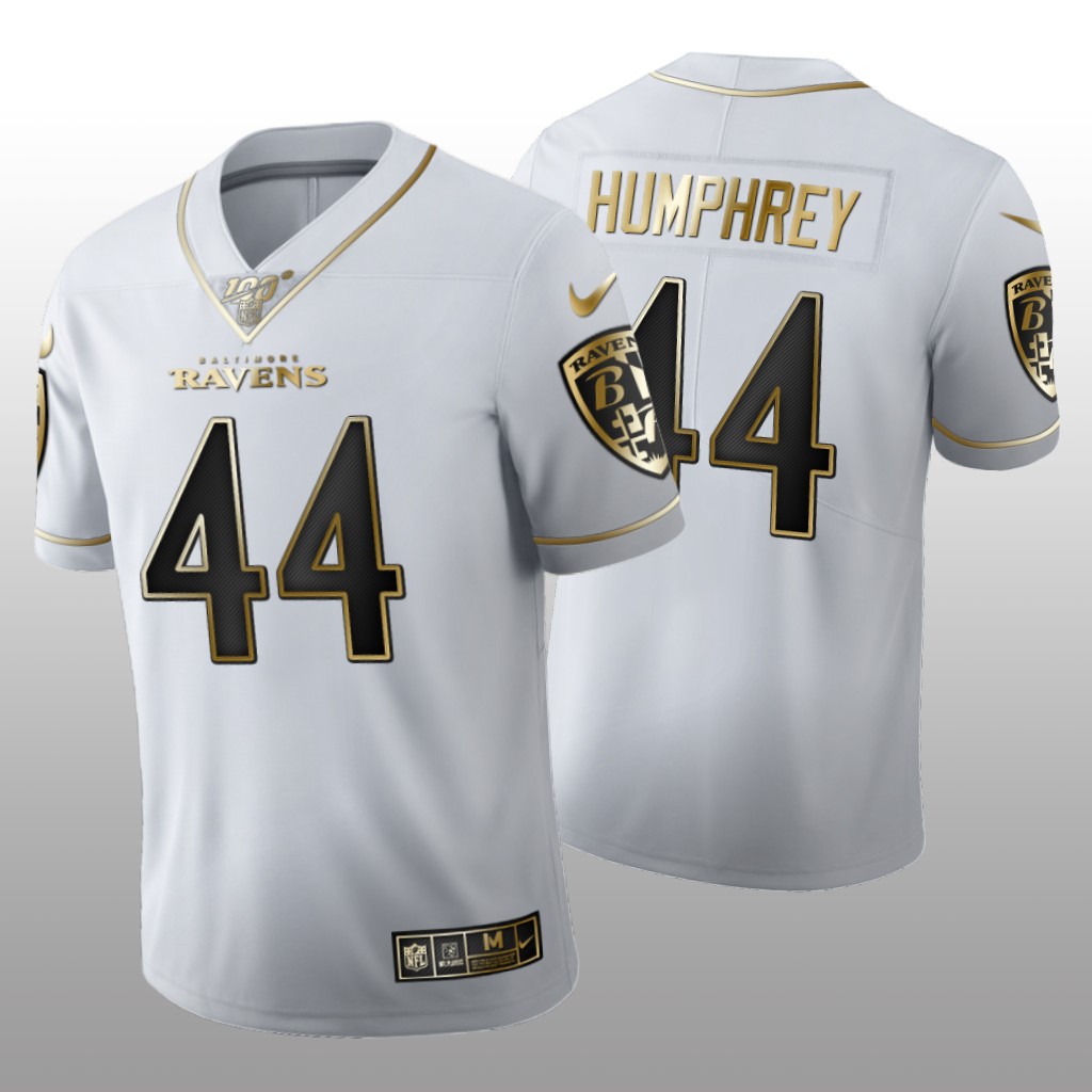 Baltimore Ravens Marlon Humphrey White Golden Edition Jersey 100th Season Men's