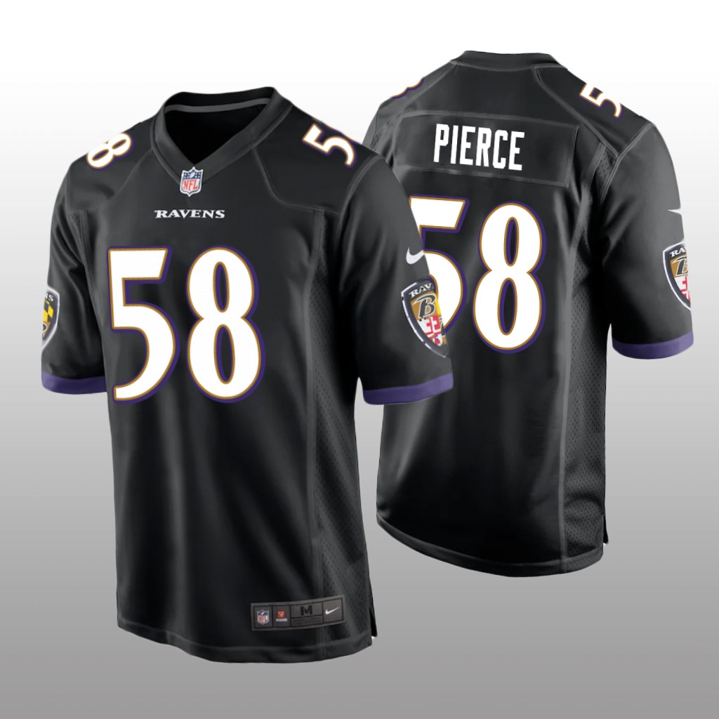 Baltimore Ravens Michael Pierce Black Jersey Game - Men's