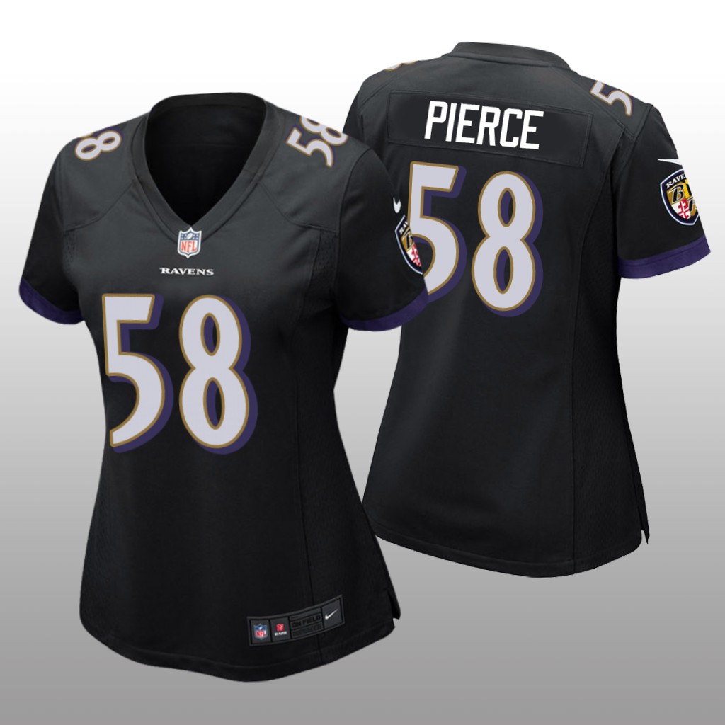 Baltimore Ravens Michael Pierce Black Jersey Game - Women's