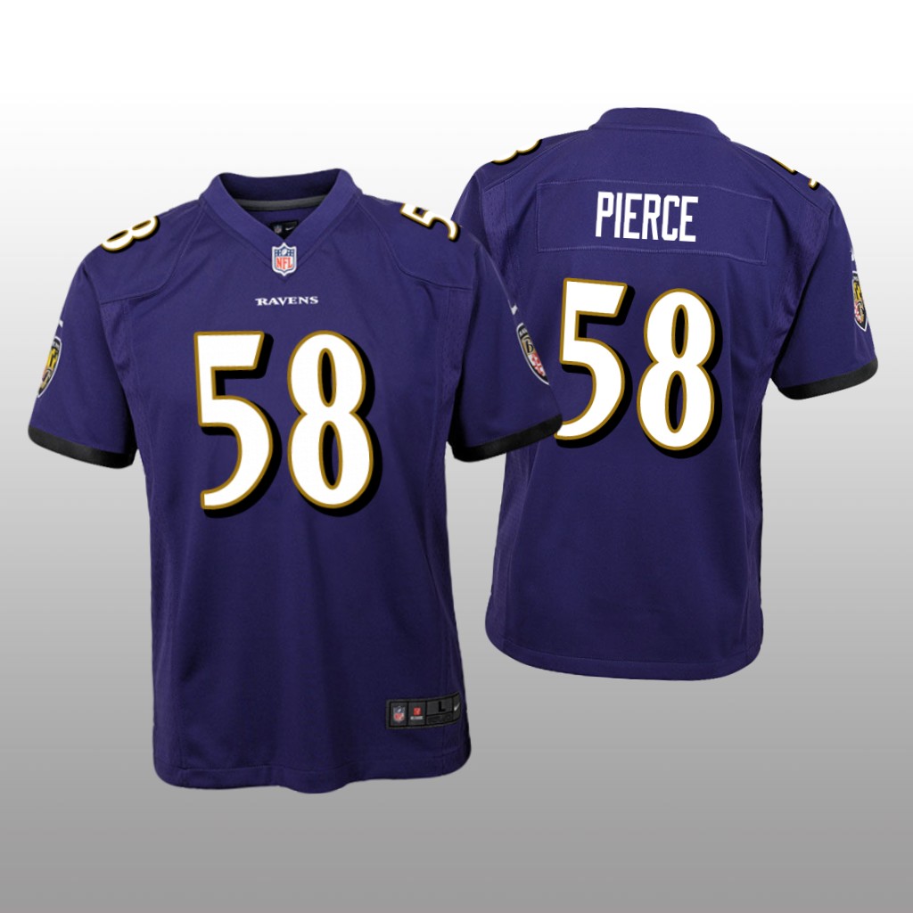 Baltimore Ravens Michael Pierce Purple Jersey Game - Youth