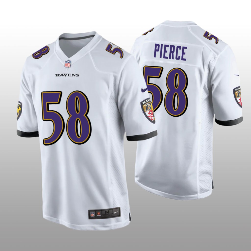 Baltimore Ravens Michael Pierce White Jersey Game - Men's