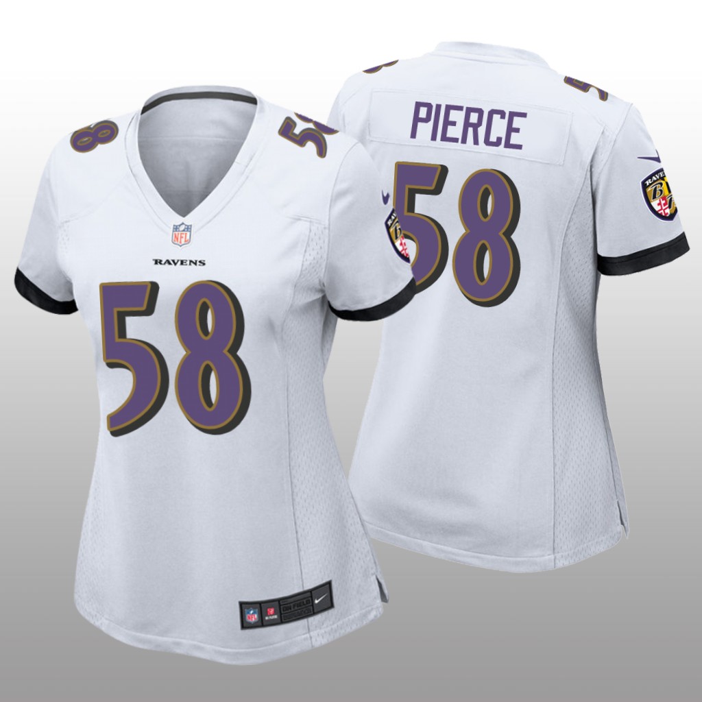 Baltimore Ravens Michael Pierce White Jersey Game - Women's