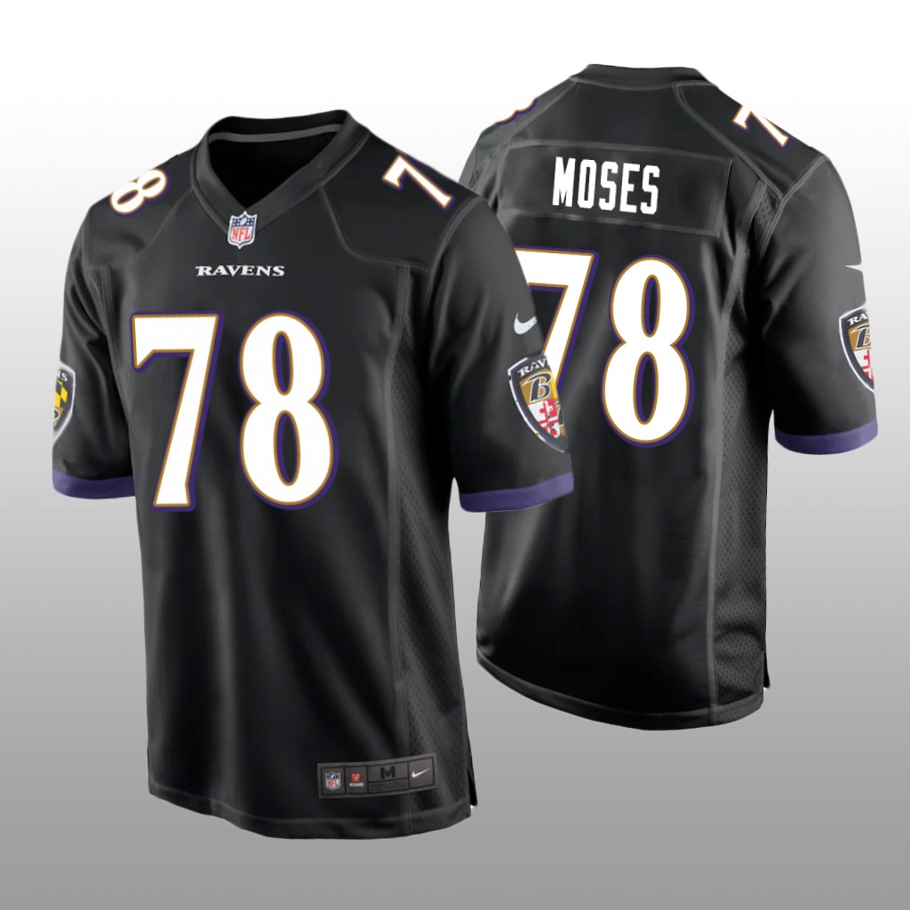 Baltimore Ravens Morgan Moses Black Jersey Game - Men's