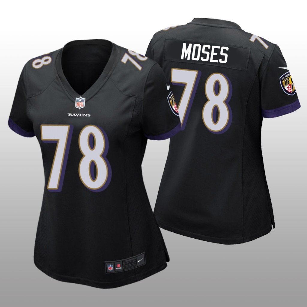 Baltimore Ravens Morgan Moses Black Jersey Game - Women's
