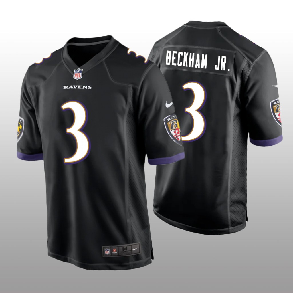 Baltimore Ravens Odell Beckham Jr. Black Jersey Game - Men's
