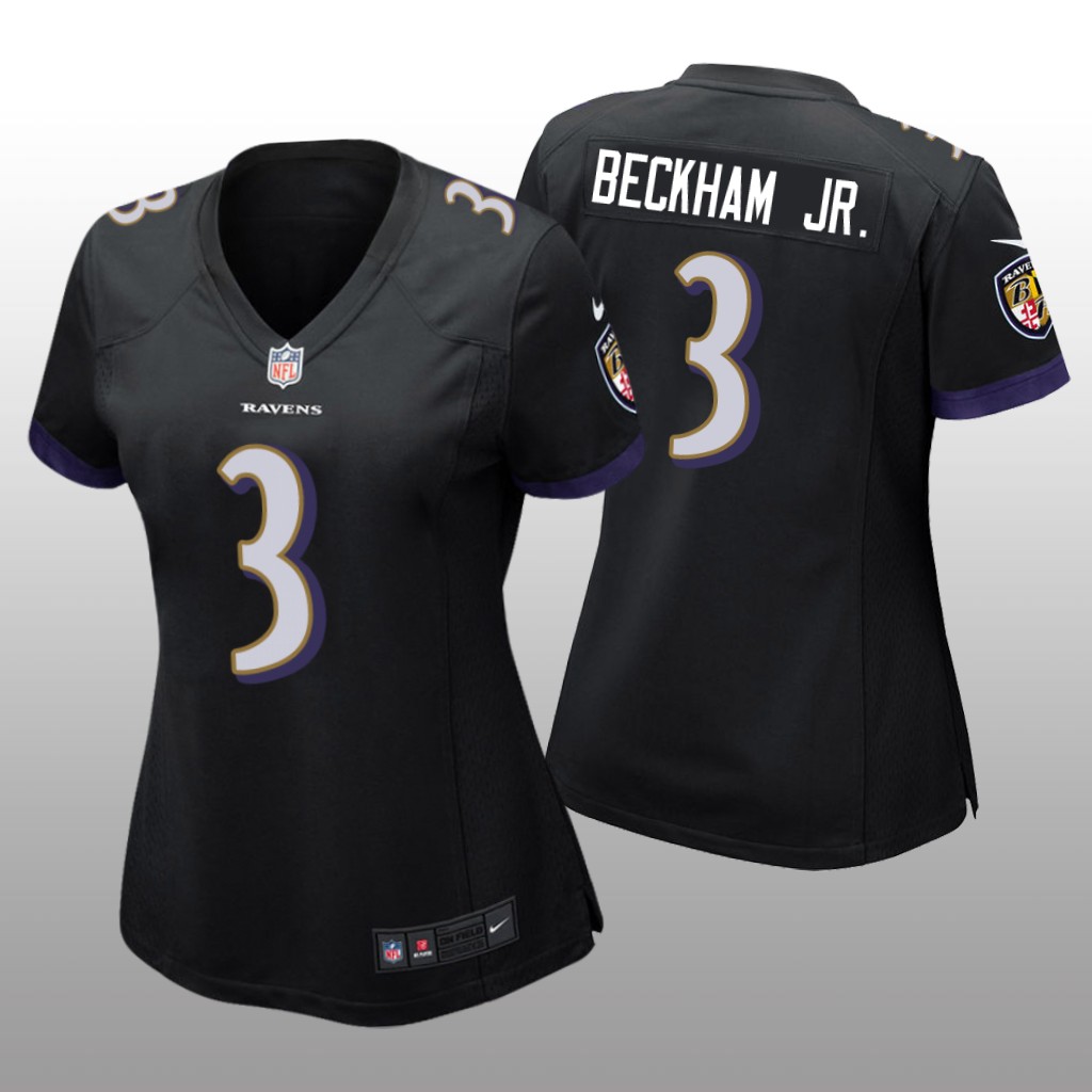 Baltimore Ravens Odell Beckham Jr. Black Jersey Game - Women's