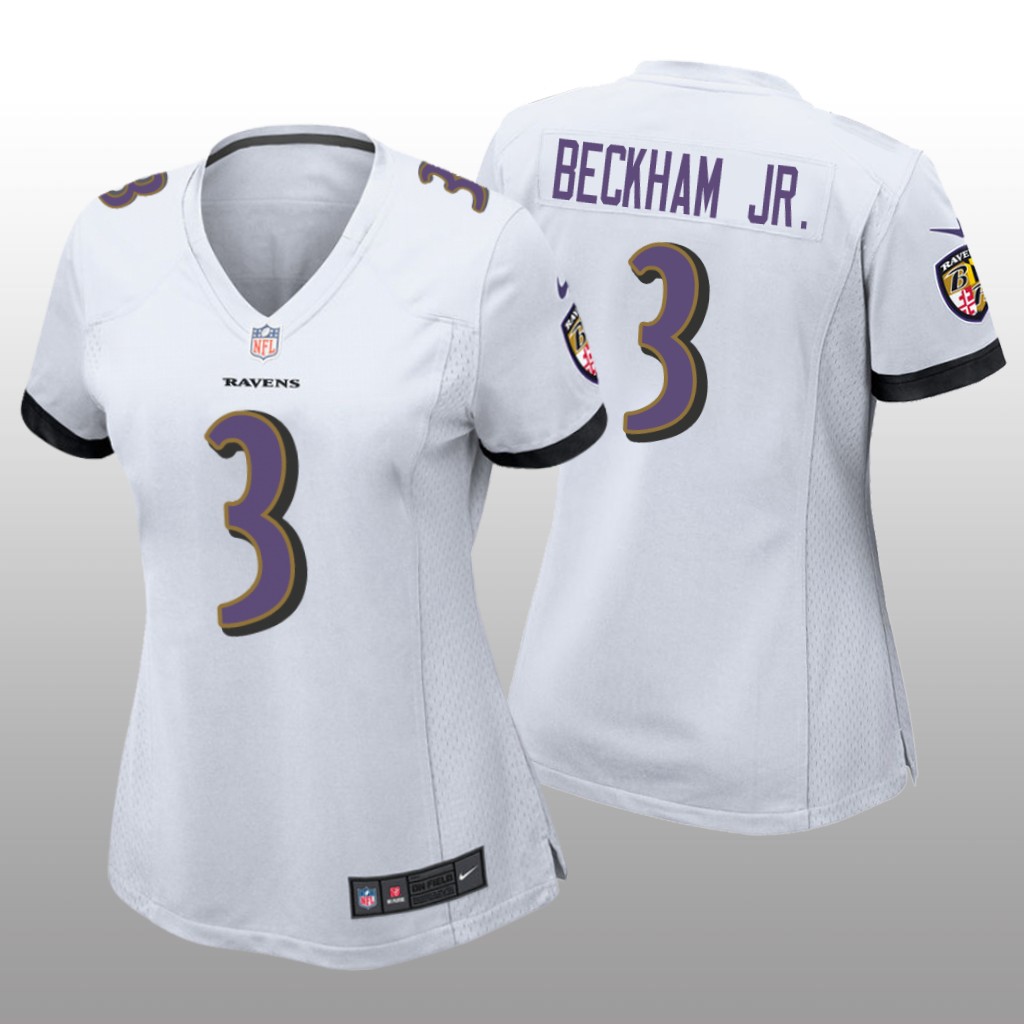 Baltimore Ravens Odell Beckham Jr. White Jersey Game - Women's