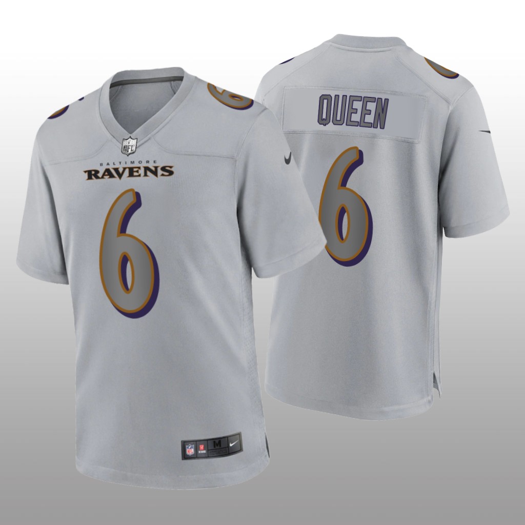 Baltimore Ravens Patrick Queen Gray Jersey Atmosphere Fashion Game - Men's