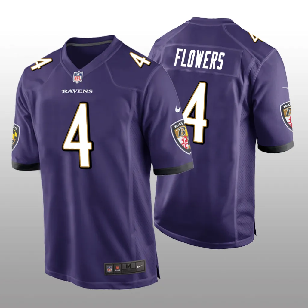 Baltimore Ravens Purple 2023 NFL Draft Zay Flowers Game Jersey