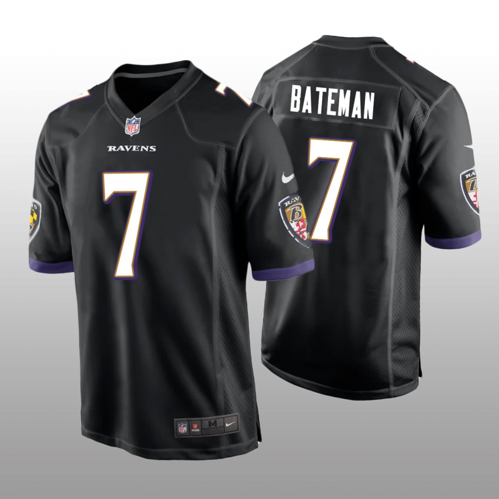 Baltimore Ravens Rashod Bateman Black Jersey Game - Men's