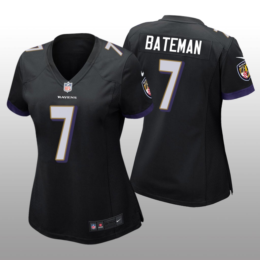 Baltimore Ravens Rashod Bateman Black Jersey Game - Women's