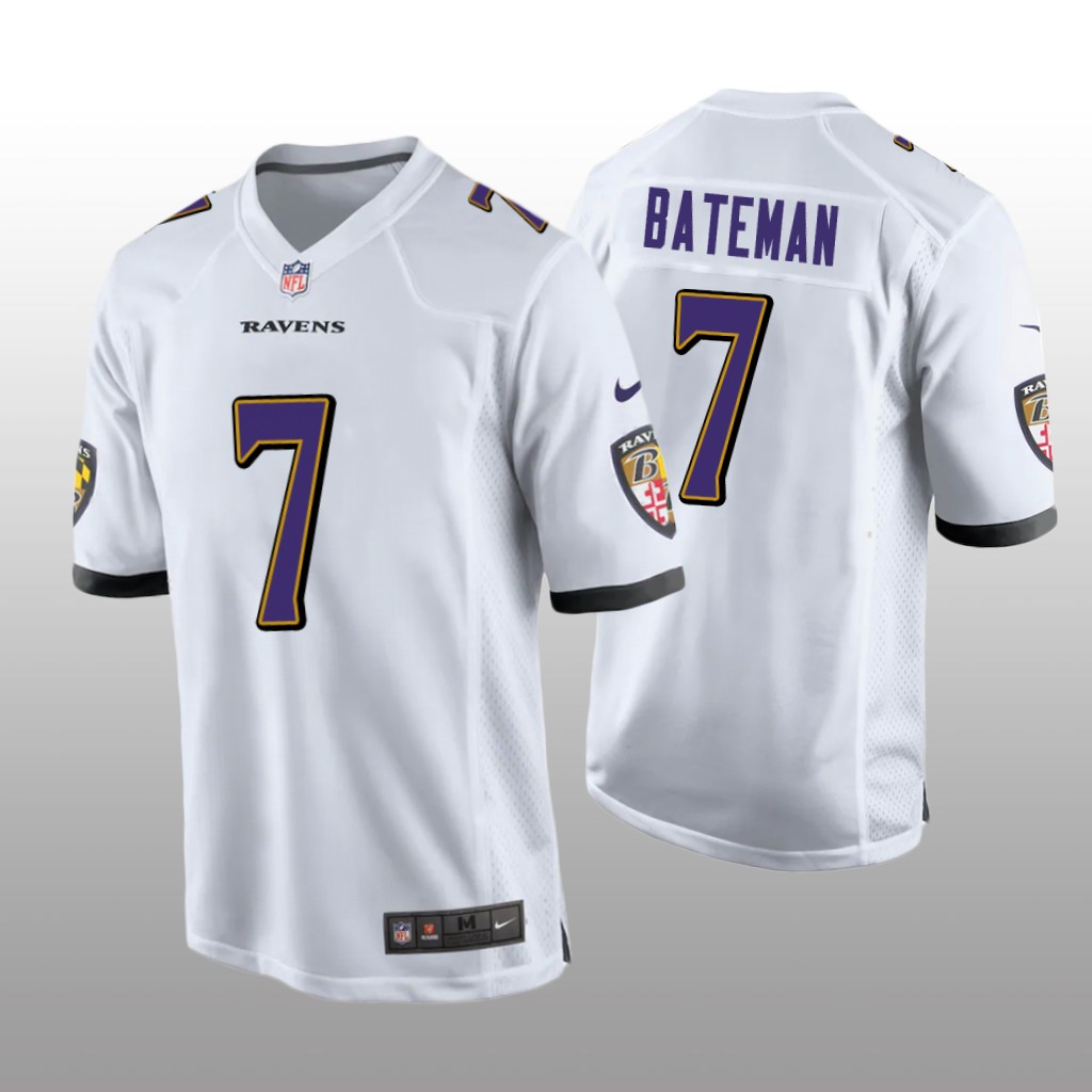 Baltimore Ravens Rashod Bateman White Jersey Game - Men's