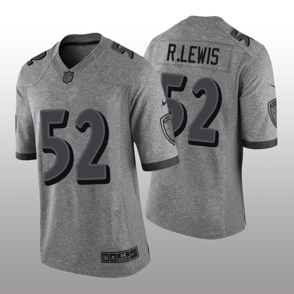 Baltimore Ravens Ray Lewis Gray Jersey Gridiron Gray Limited