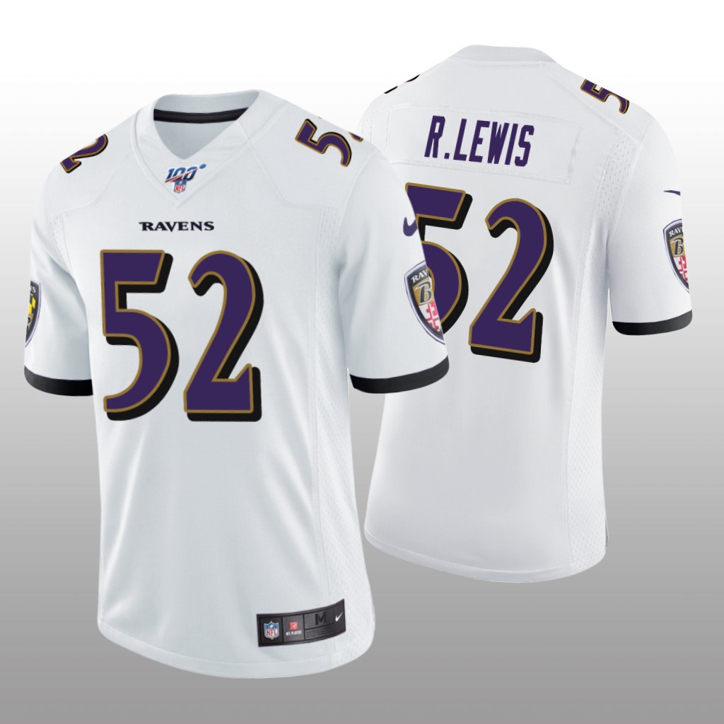 Baltimore Ravens Ray Lewis White Vapor Limited Jersey 100th Season - Men's