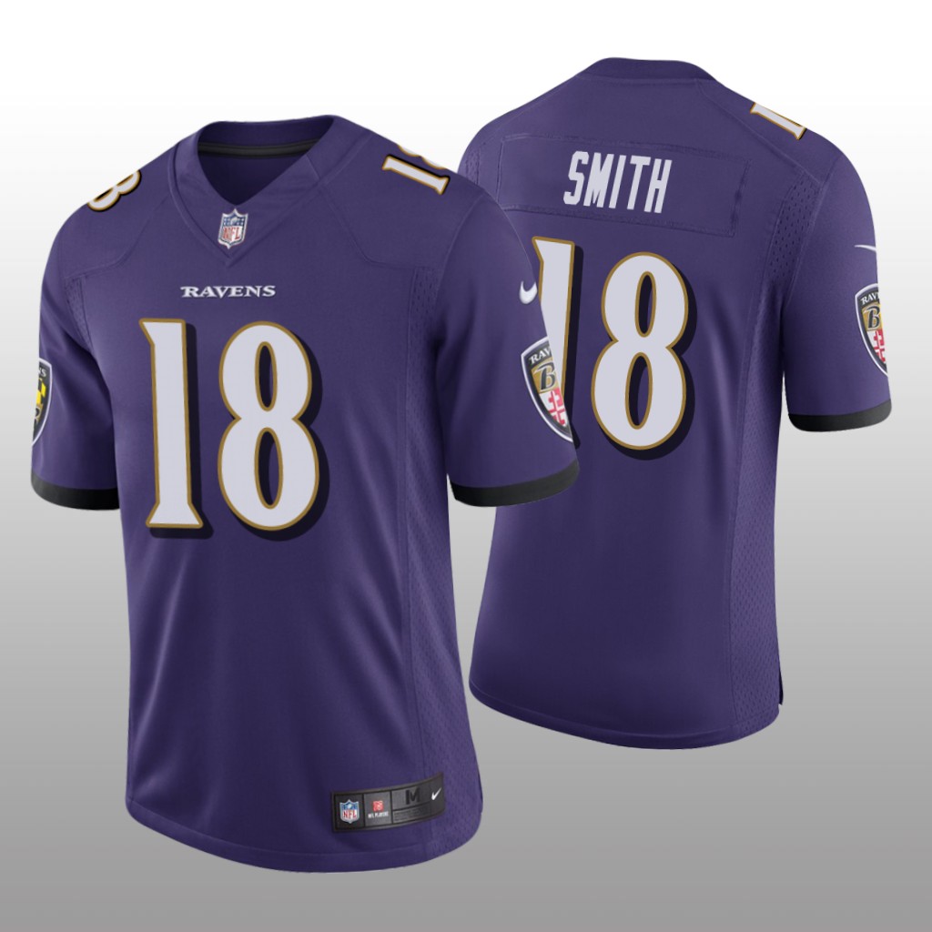 Baltimore Ravens Roquan Smith Purple Jersey Vapor Limited - Men's