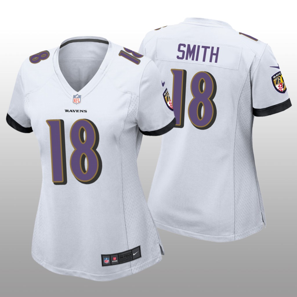 Baltimore Ravens Roquan Smith White Jersey Game - Women's